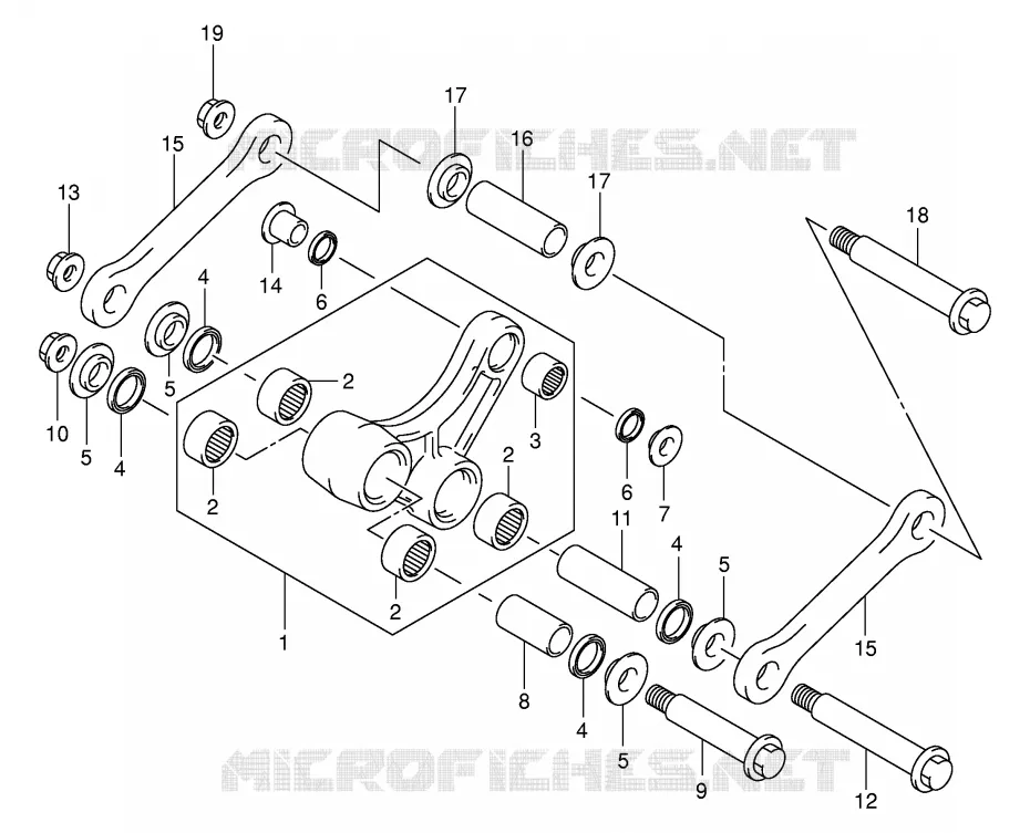 BIELLETTE DE SUSPENSION ARRIERE (MODELE K1) Suzuki MOTO 125 RM 2003  RM125K3