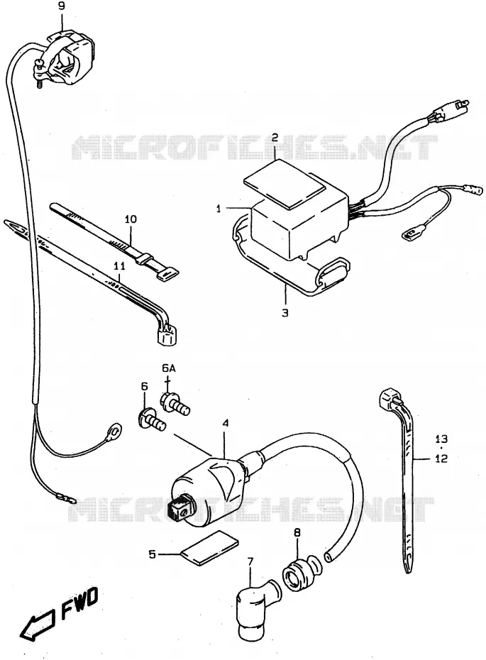BOITIER CDI - BOBINE Suzuki MOTO 80 RM 1998  RM80XW(T/V/W)