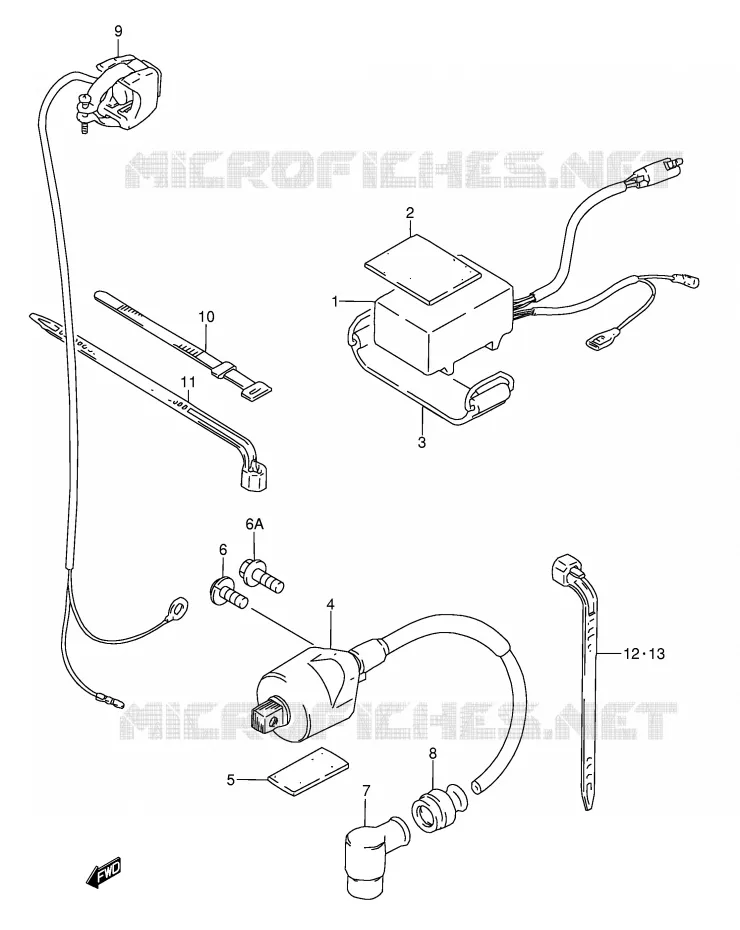 BOITIER CDI - BOBINE Suzuki MOTO 80 RM 1999  RM80X(E3/E28)