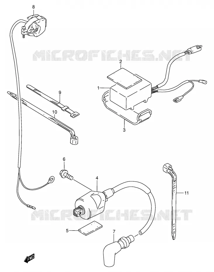 BOITIER CDI - BOBINE Suzuki MOTO 80 RM 2001  RM80K1(P3/P28)
