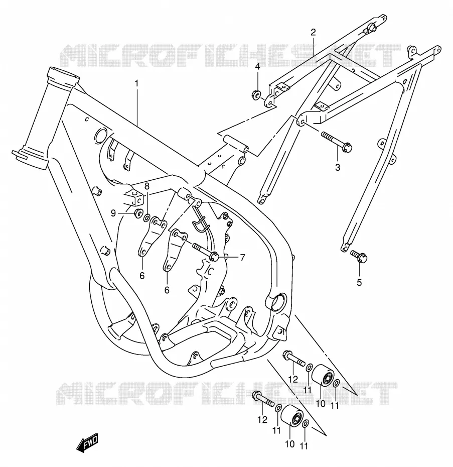 CADRE Suzuki MOTO 125 RM 2003  RM125K3
