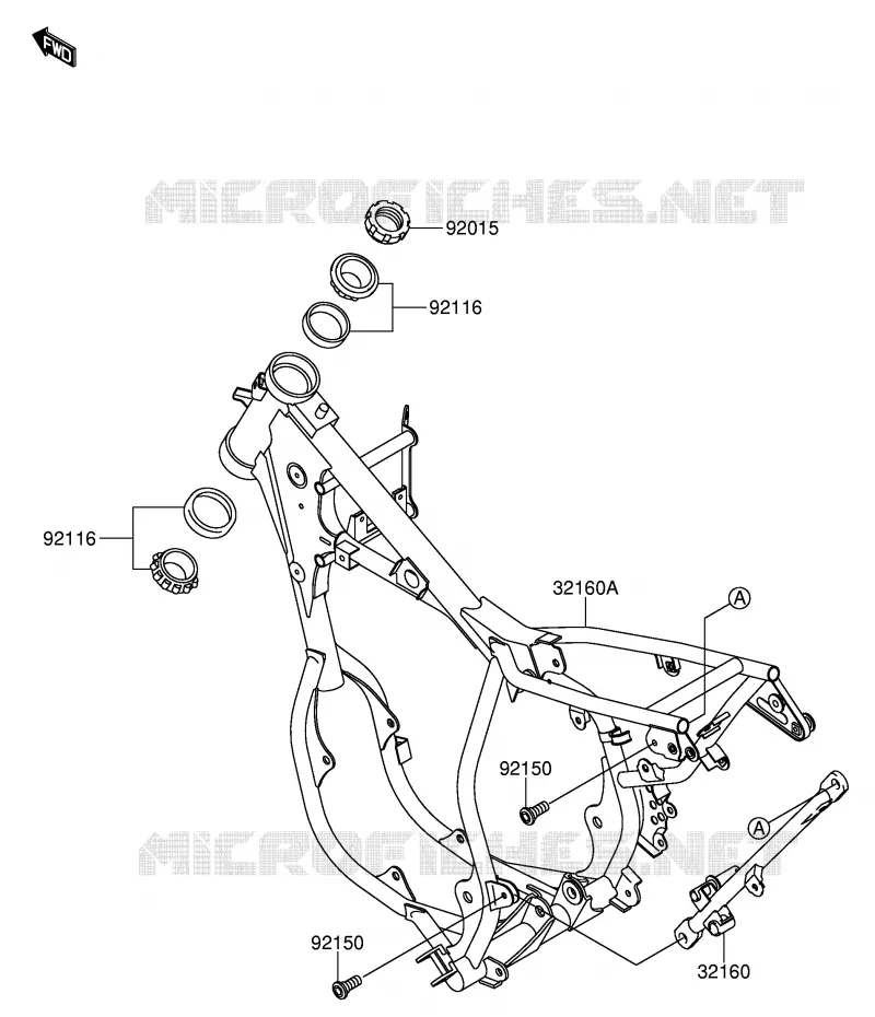 CADRE Suzuki MOTO 65 RM 2003  RM65K3(E24)
