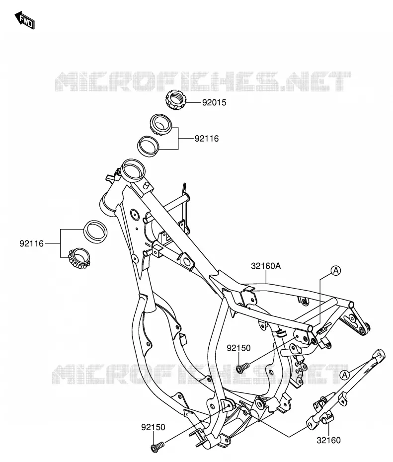 CADRE Suzuki MOTO 65 RM 2004  RM65K4(E19)