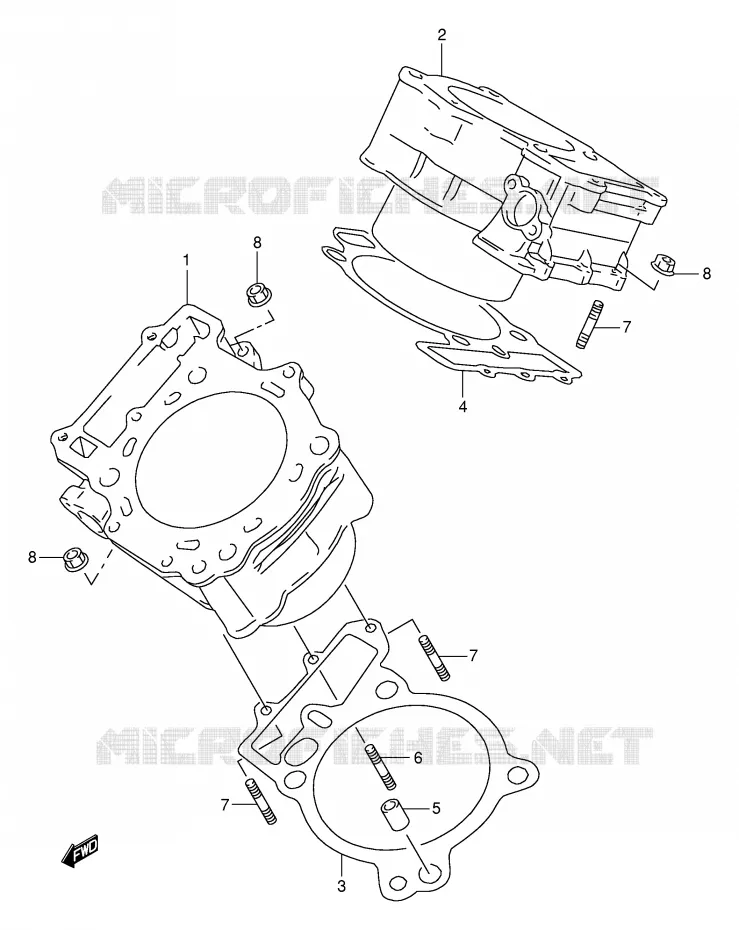 CYLINDRE Suzuki MOTO 1000 TL-R 2001  TL1000RK1(E2)
