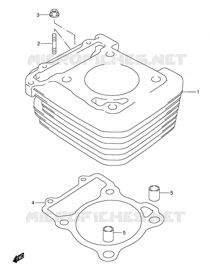 CYLINDRE Suzuki MOTO 250 DR-Z 2003  DR-Z250K3(E3/E28)