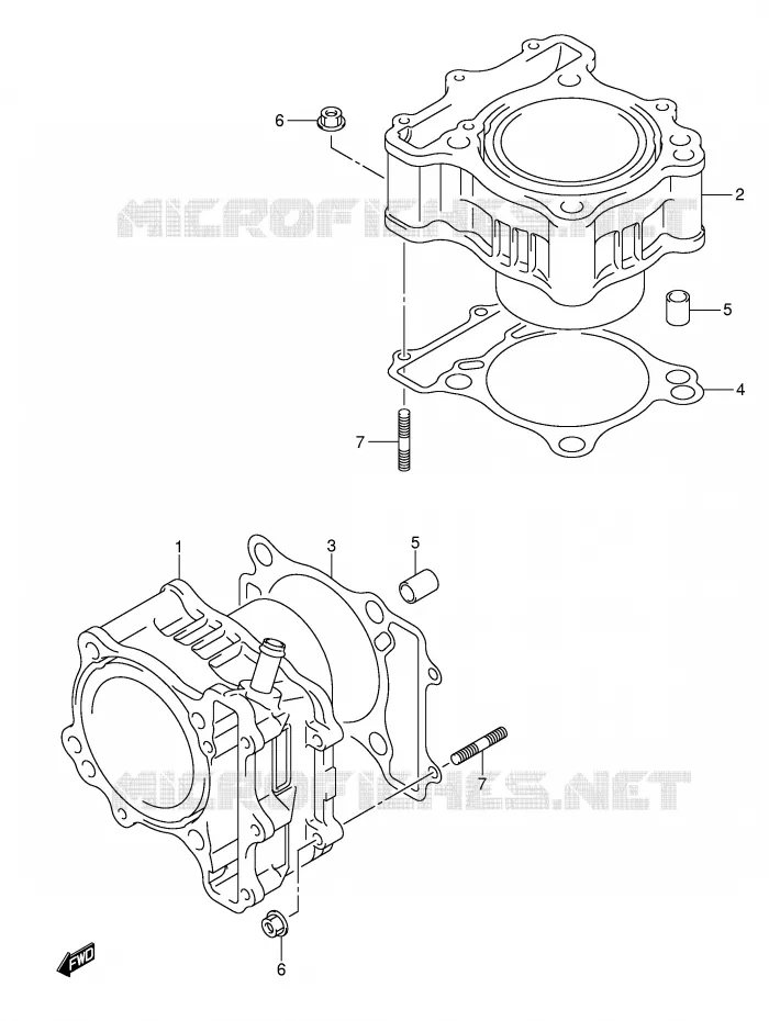 CYLINDRE Suzuki MOTO 650 SV-S 2004  SV650SUK4(E2)