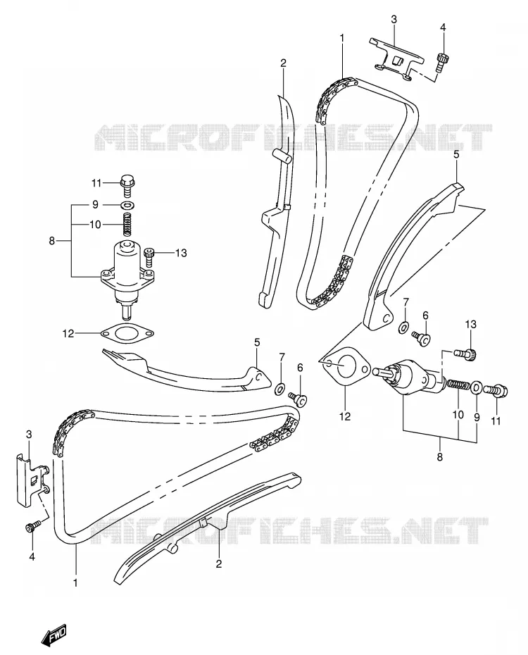 DISTRIBUTION (MODELE K3/K4) Suzuki MOTO 650 SV-S 2004  SV650SK4(E2)