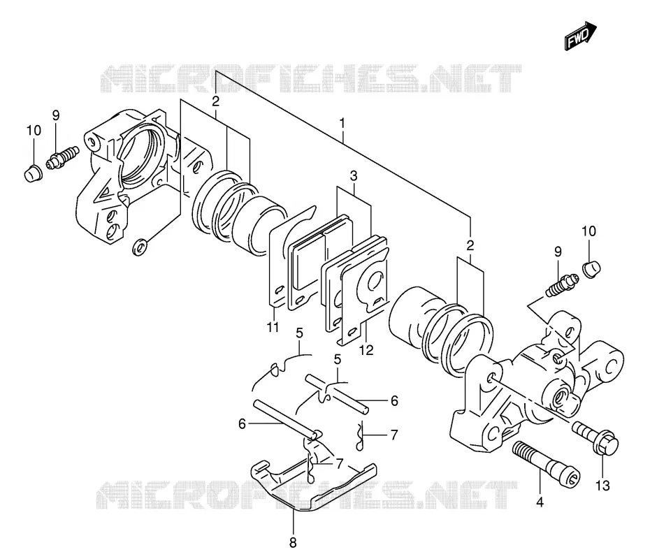 ETRIER DE FREIN ARRIERE Suzuki MOTO 650 SV 2002  SV650UK2(E2)