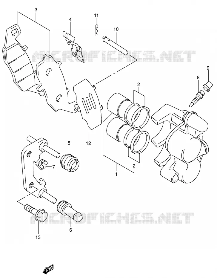 ETRIER DE FREIN AVANT Suzuki MOTO 650 SV-S 1999  SV650SX(E2)