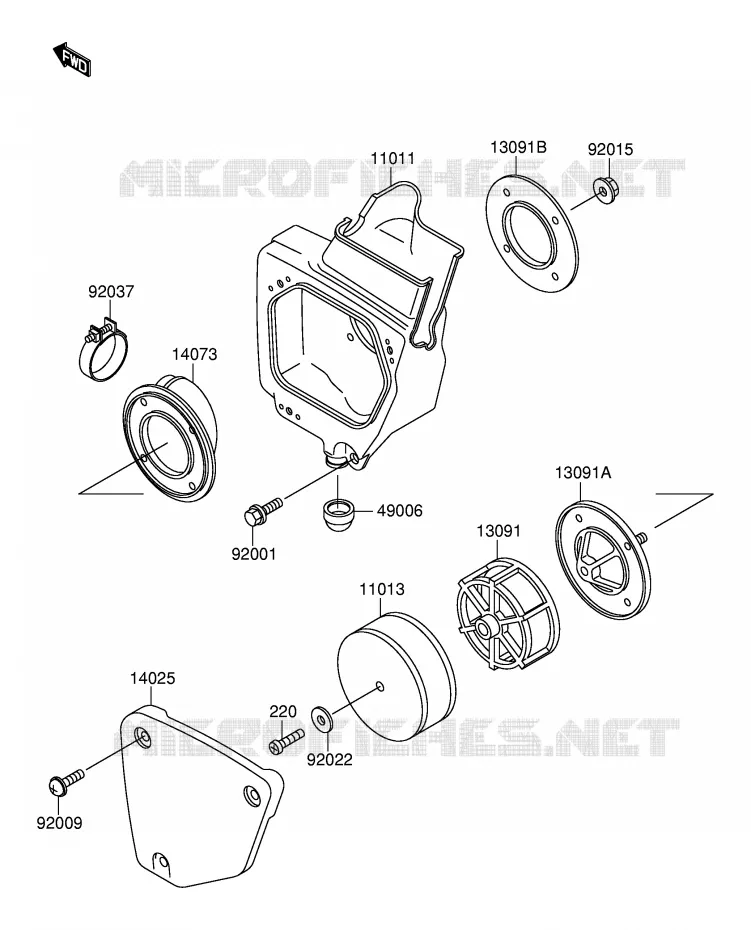 FILTRE A AIR Suzuki MOTO 60 RM 2003  RM60K3(E24)