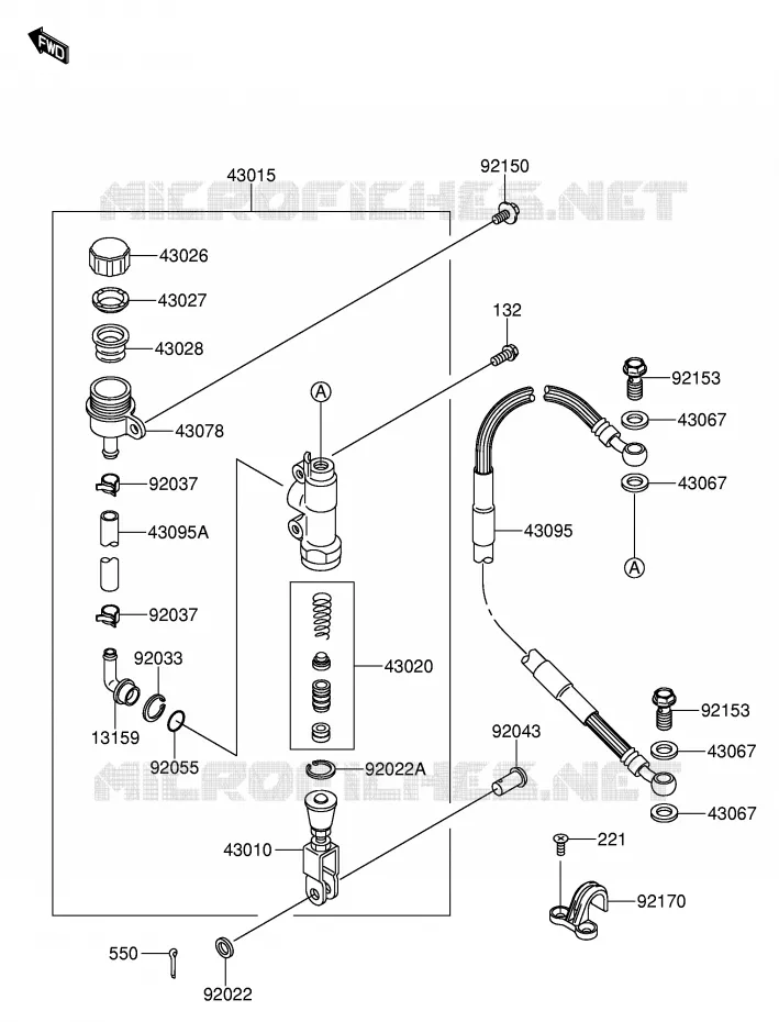 MAITRE CYLINDRE ARRIERE Suzuki MOTO 65 RM-65 2005  RM65K5(E3)