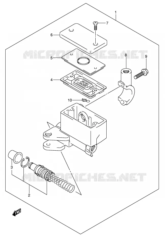 MAITRE CYLINDRE AVANT (SV1000/U1/U2) Suzuki MOTO 1000 SV 2003  SV1000S1K3(E2)
