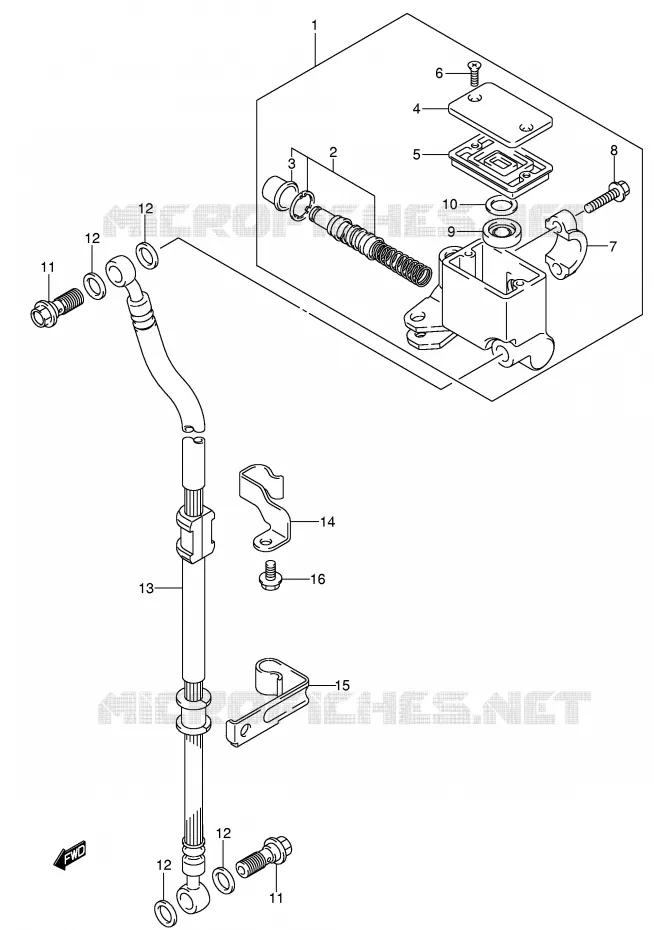 MAITRE CYLINDRE AVANT Suzuki MOTO 125 VAN-VAN 2007  RV125K7(E19)