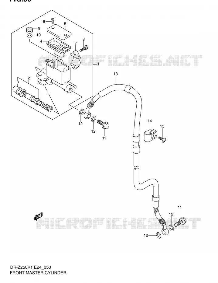 MAITRE CYLINDRE AVANT Suzuki MOTO 250 DR-Z 2002  DR-Z250K2(E24)