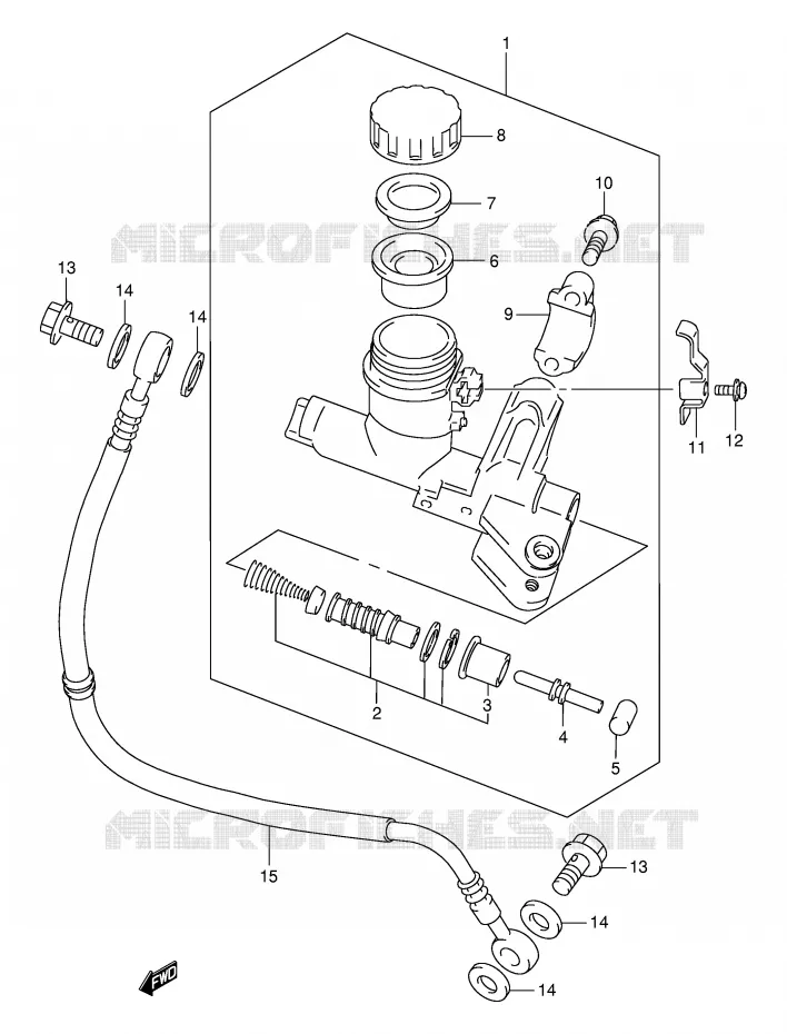 MAITRE CYLINDRE D'EMBRAYAGE Suzuki MOTO 1000 TL-R 1998  TL1000RW(E2)