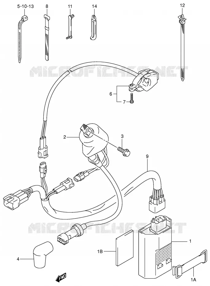PARTIE ELECTRIQUE (MODELE K1/K2/K3) Suzuki MOTO 125 RM 2003  RM125K3