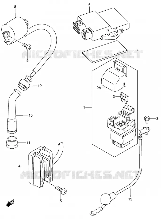 PARTIE ELECTRIQUE Suzuki MOTO 250 DR-Z 2001  DR-Z250K1(E3/E28)