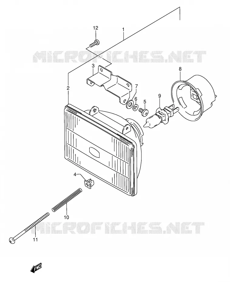 PHARE Suzuki MOTO 250 RMX 1994  RMX250R(E1)