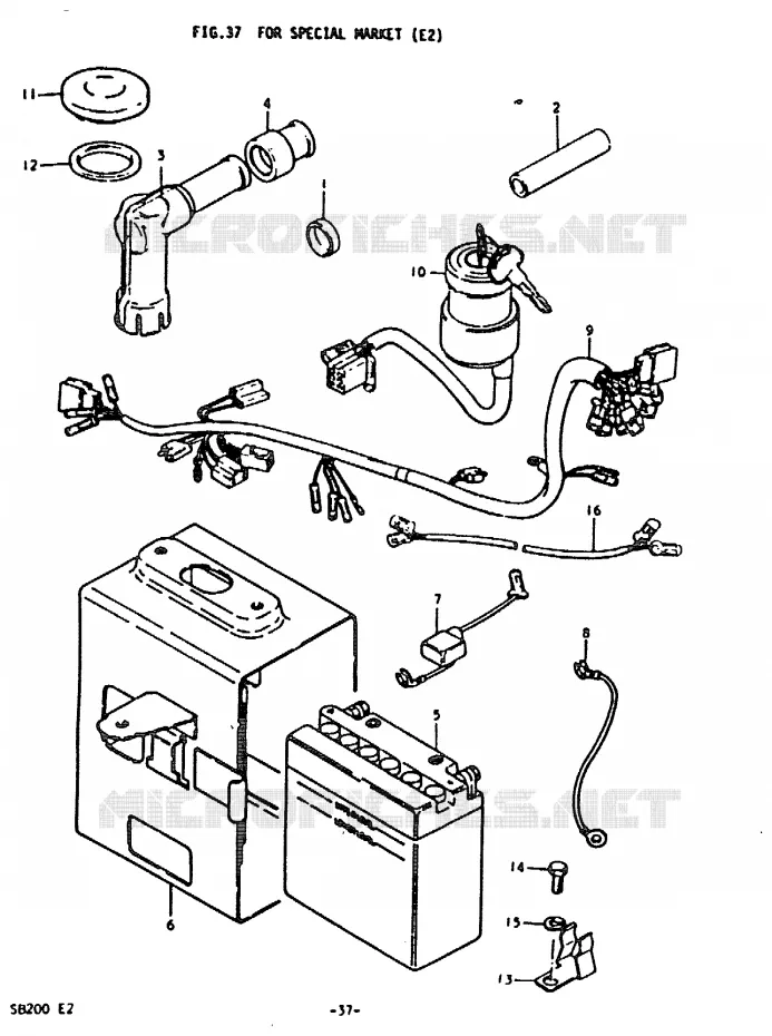 PIECES MARCHES SPECIAUX (E2) Suzuki MOTO 200 Autres-modeles 1979  SB200N