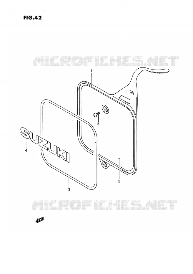 PLAQUE AVANT Suzuki MOTO 80 RM 1993  RM80P(E3)