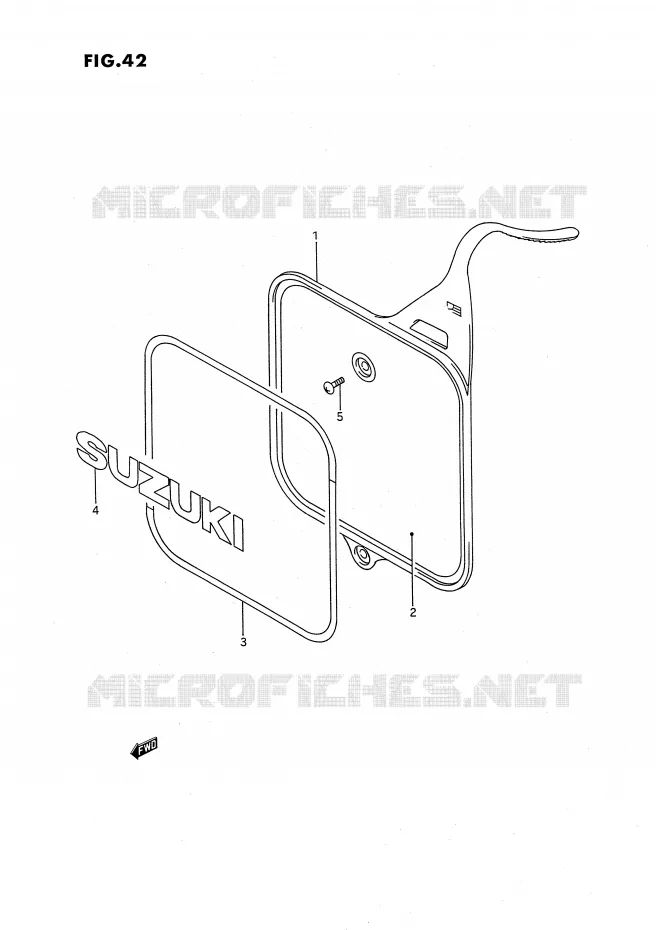 PLAQUE AVANT Suzuki MOTO 80 RM 1995  RM80XS(E2)
