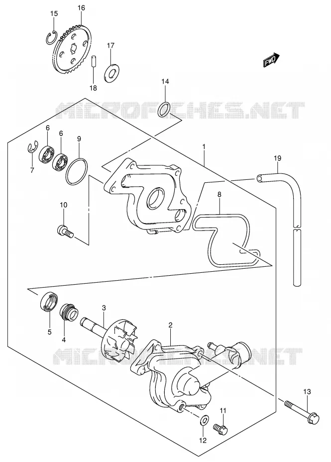 POMPE A EAU Suzuki MOTO 650 SV 2004  SV650K4(E2)
