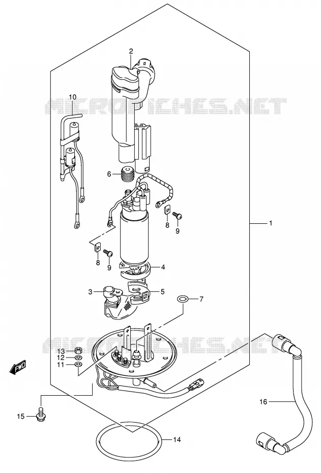 POMPE A ESSENCE (MODELE K5) Suzuki MOTO 1000 SV 2004  SV1000U1K4(E2)