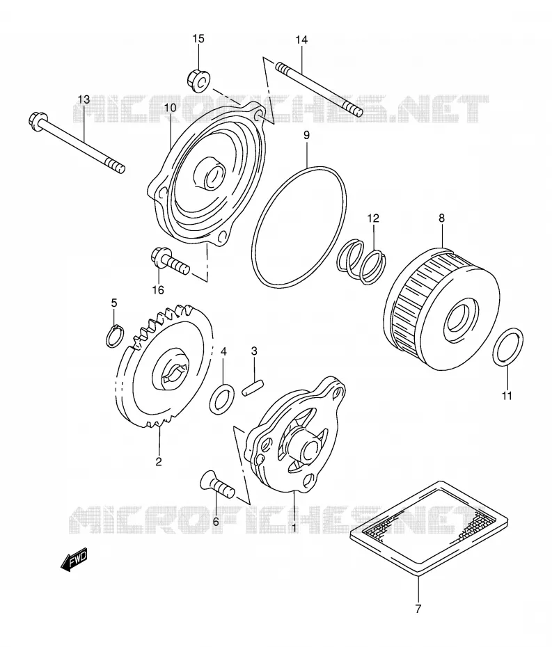 POMPE A HUILE Suzuki MOTO 250 DR-Z 2002  DR-Z250K2(E3/E28)