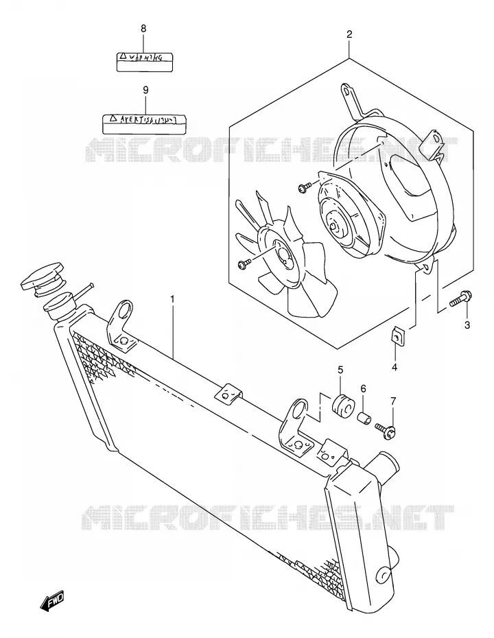 RADIATEUR Suzuki MOTO 1000 TL-S 1999  TL1000SX(E2)