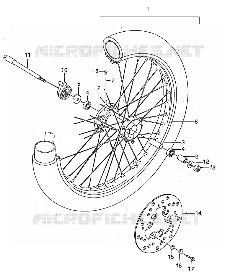 ROUE AVANT Suzuki MOTO 50 RMX 2000  RMX50Y