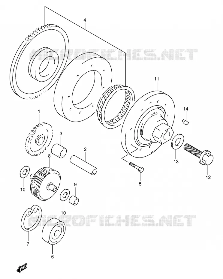 ROUE LIBRE DE DEMARREUR Suzuki MOTO 1000 TL-R 2000  TL1000RY(E2)