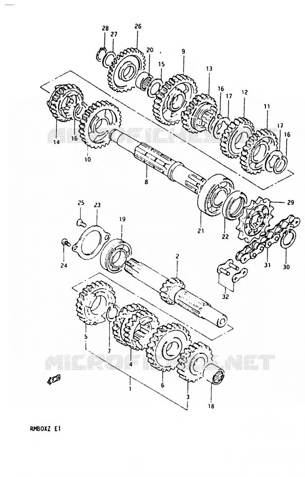 TRANSMISSION Suzuki MOTO 80 RM 1982  RM80XZ