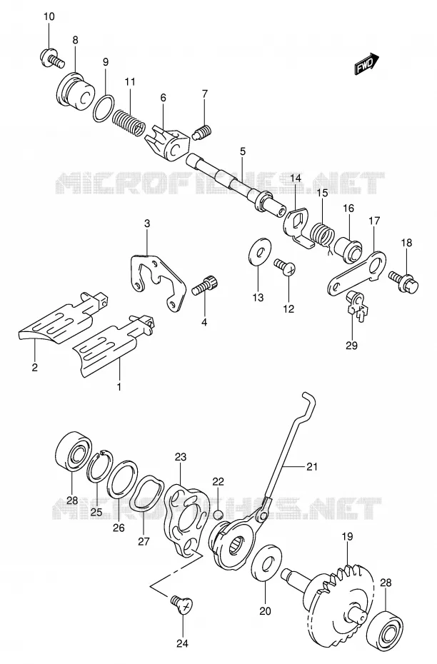 VALVE D'ECHAPPEMENT (MODELE K2/K3/K4) Suzuki MOTO 85 RM 2005  RM85LK5(P3/P28)