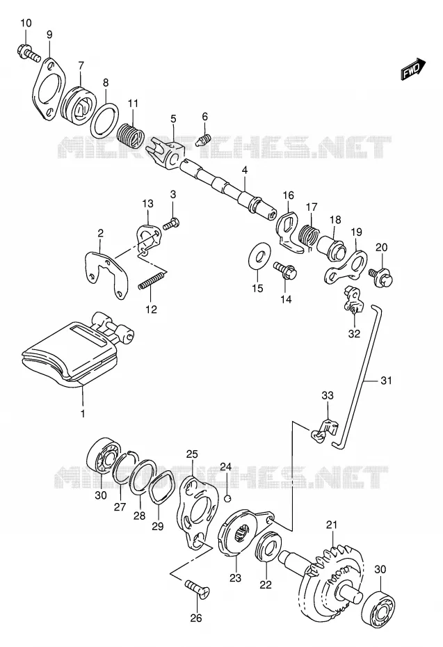 VALVE D'ECHAPPEMENT Suzuki MOTO 250 RMX 1998  RMX250SW(E24)