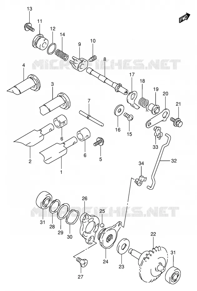 VALVE D'ECHAPPEMENT Suzuki MOTO 80 RM 1996  RM80T(E24)
