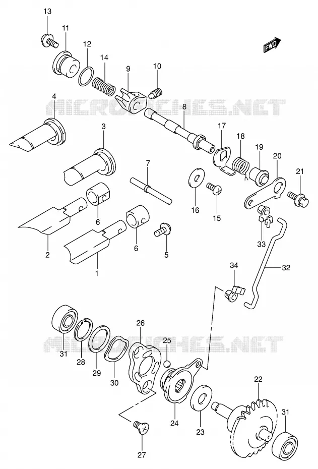 VALVE D'ECHAPPEMENT Suzuki MOTO 80 RM 2001  RM80K1(P3/P28)