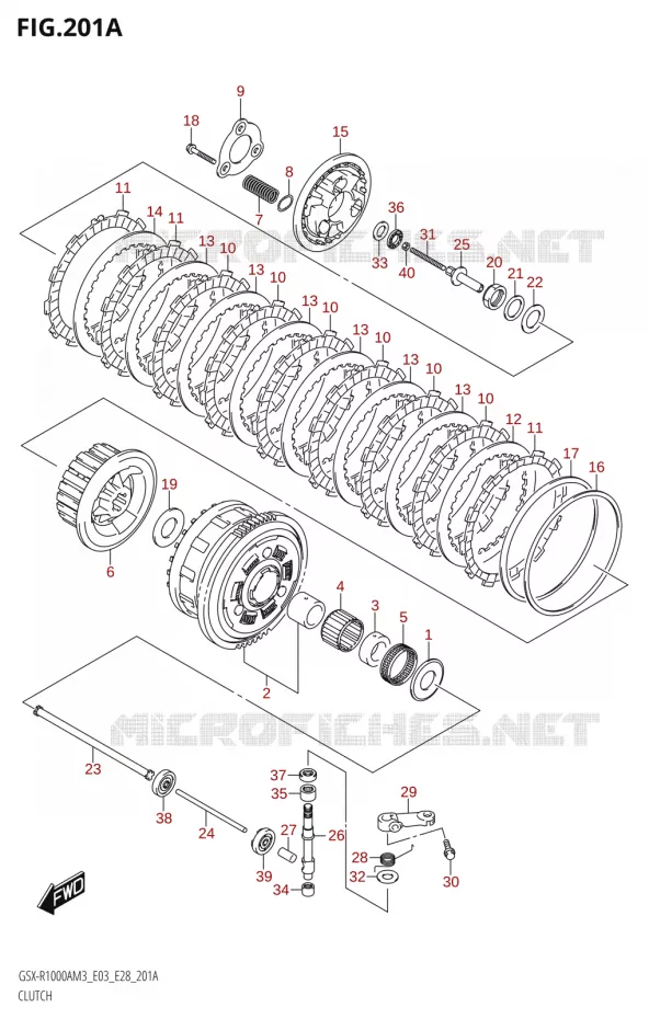EMBRAYAGE Suzuki MOTO 1000 GSX-R 2023  GSX-R1000A / GSX-R1000RA / GSX-R1000RZA M3 (E03 E33 E28)