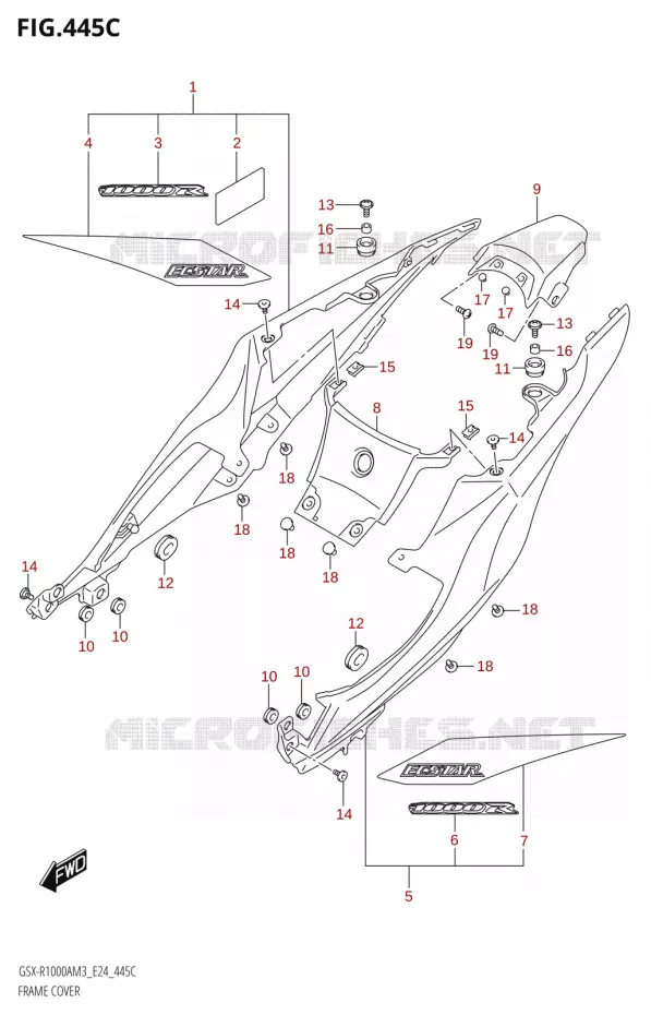 CARENAGES (GSX-R1000RZA) Suzuki MOTO 1000 GSX-R 2023  GSX-R1000A / GSX-R1000RA / GSX-R1000RZA M3 (E24)
