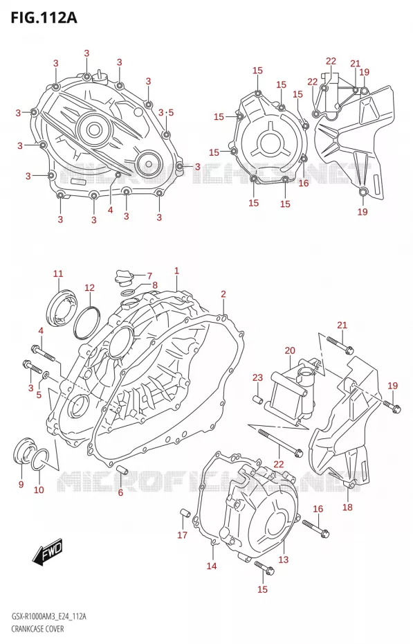 COUVERCLES DE CARTERS Suzuki MOTO 1000 GSX-R 2023  GSX-R1000A / GSX-R1000RA / GSX-R1000RZA M3 (E24)
