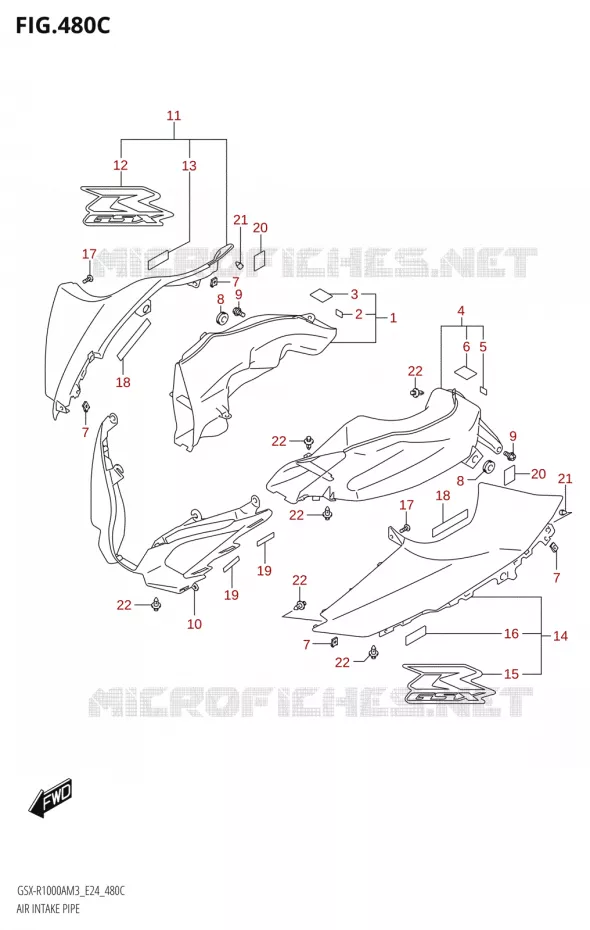 PRISE D AIR (GSX-R1000RZA) Suzuki MOTO 1000 GSX-R 2023  GSX-R1000A / GSX-R1000RA / GSX-R1000RZA M3 (E24)