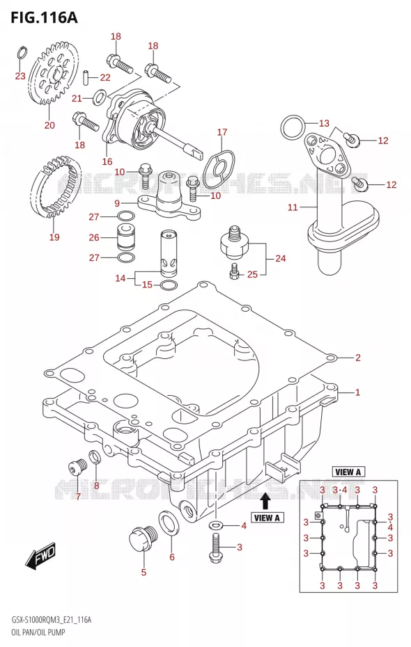 CARTER INFERIEUR - POMPE A HUILE Suzuki MOTO 1000 GSX-S 2023  GSX-S1000RQ  M3 (E21)
