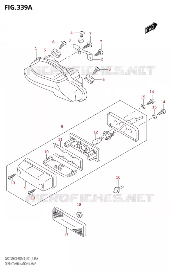 FEU ARRIERE Suzuki MOTO 1000 GSX-S 2023  GSX-S1000RQ  M3 (E21)