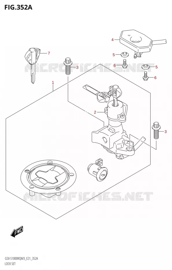 JEU DE SERRURES Suzuki MOTO 1000 GSX-S 2023  GSX-S1000RQ M3