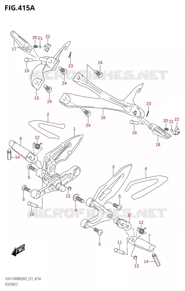 REPOSE PIEDS Suzuki MOTO 1000 GSX-S 2023  GSX-S1000RQ  M3 (E21)