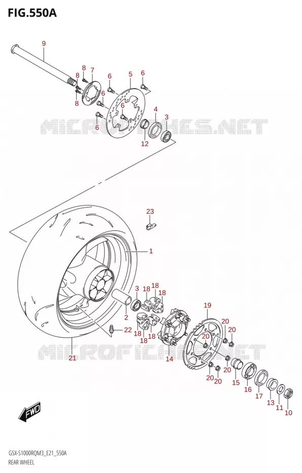 ROUE ARRIERE Suzuki MOTO 1000 GSX-S 2023  GSX-S1000RQ  M3 (E21)