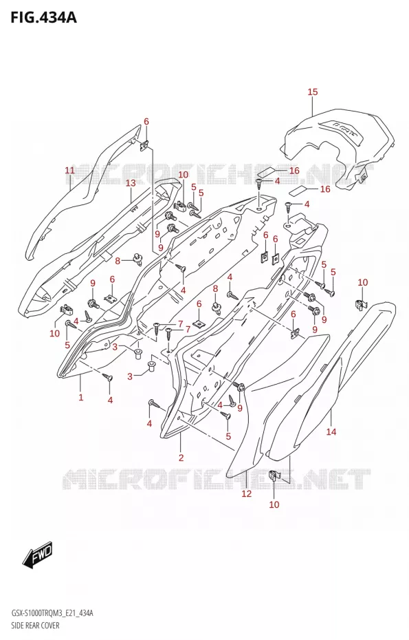 CACHES LATERAUX Suzuki MOTO 1000 GSX-S 2023  GSX-S1000TRQ M3 (E21)