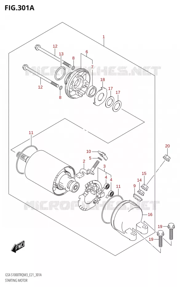 DEMARREUR Suzuki MOTO 1000 GSX-S 2023  GSX-S1000TRQ M3 (E21)