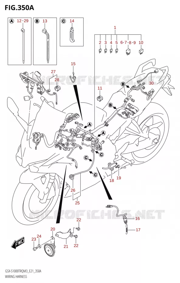 FAISCEAU ELECTRIQUE Suzuki MOTO 1000 GSX-S 2023  GSX-S1000TRQ M3 (E21)