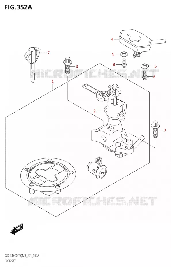 JEU DE SERRURES Suzuki MOTO 1000 GSX-S 2023  GSX-S1000TRQ M3 (E21)