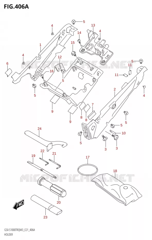 SUPPORT Suzuki MOTO 1000 GSX-S 2023  GSX-S1000TRQ M3 (E21)